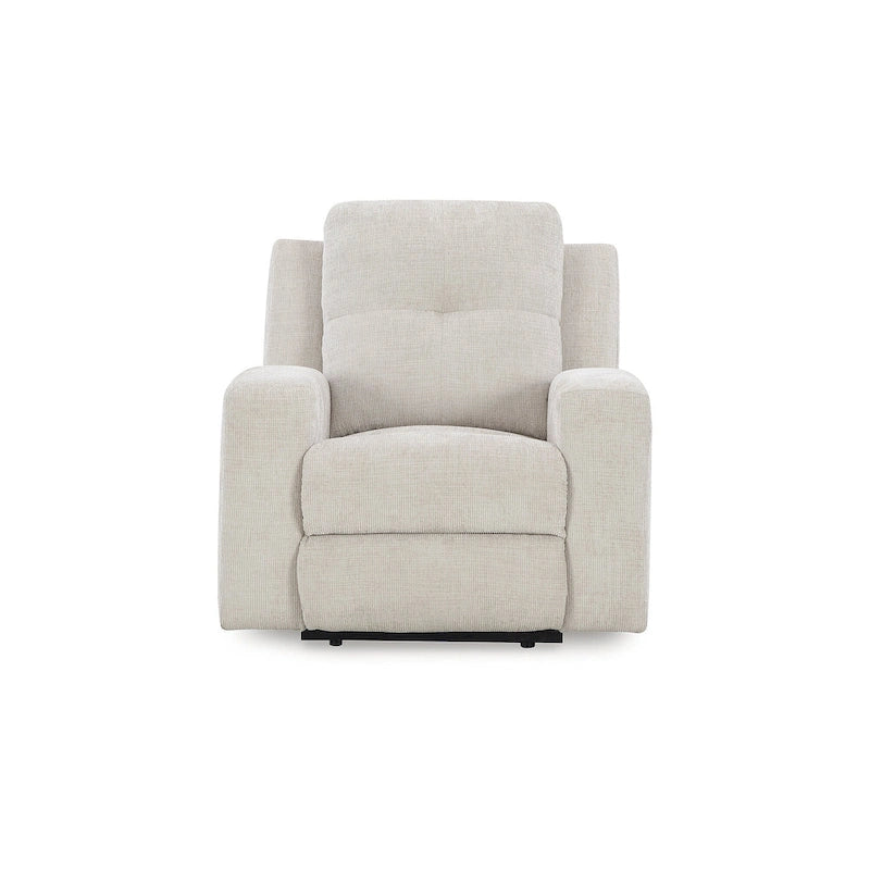 Fauteuil inclinable zéro dégagement avec tirette, dossier capitonné et revêtement en polyester