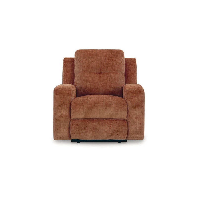 Fauteuil inclinable zéro dégagement avec tirette, dossier capitonné et revêtement en polyester