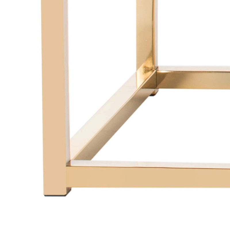 Banc de chambre/entrée capitonné avec cadre en métal, bleu marine