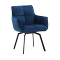 Fauteuil d'appoint pivotant en velours avec accoudoirs ergonomiques et pieds en métal
