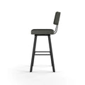 Tabouret de comptoir industriel pivotant avec assise rembourrée et structure en métal