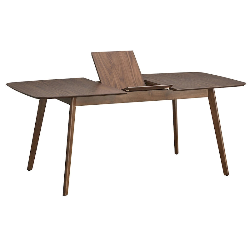 Table à manger extensible Mid-Century en noyer avec rallonge papillon