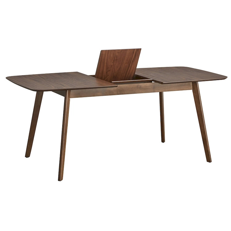 Table à manger extensible Mid-Century en noyer avec rallonge papillon