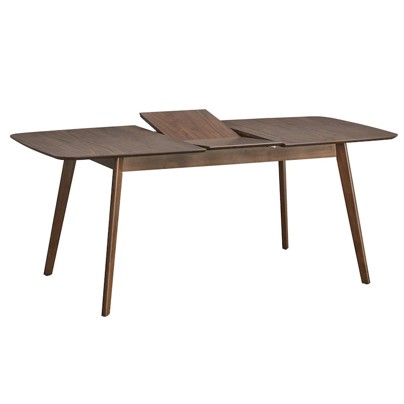Table à manger extensible Mid-Century en noyer avec rallonge papillon