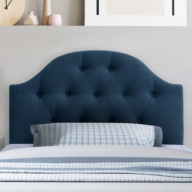Tête de lit à panneaux bombés en tissu capitonné CorLiving Calera – Lit simple