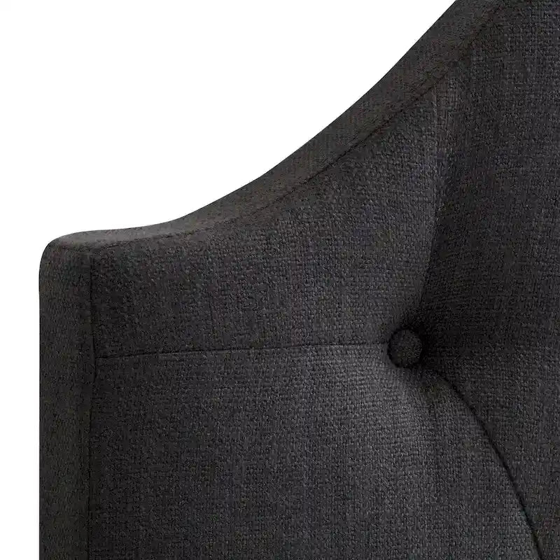 Tête de lit à panneaux bombés en tissu capitonné CorLiving Calera – Lit simple