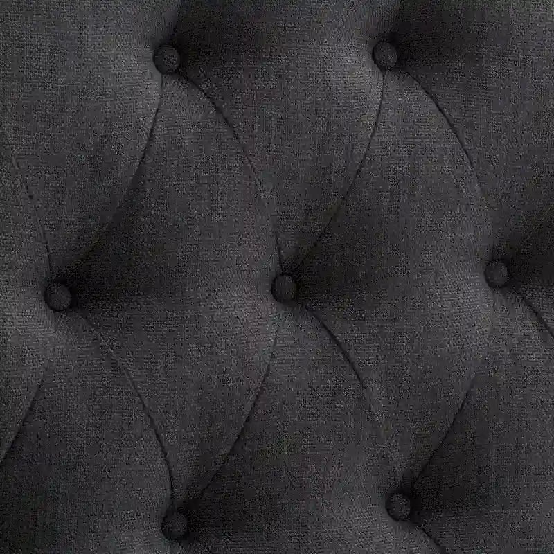 Tête de lit à panneaux bombés en tissu capitonné CorLiving Calera – Lit simple