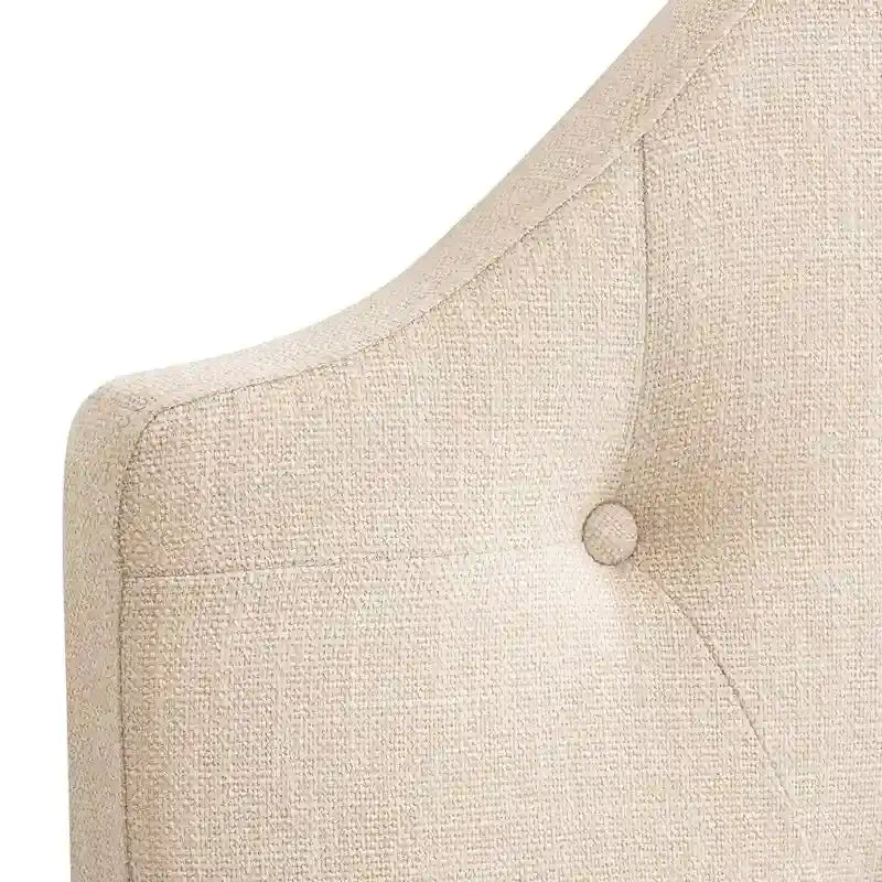 Tête de lit à panneaux bombés en tissu capitonné CorLiving Calera – Lit simple