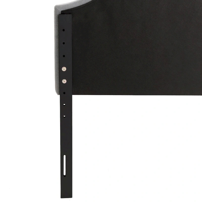 Tête de lit à panneaux bombés en tissu capitonné CorLiving Calera – Lit simple