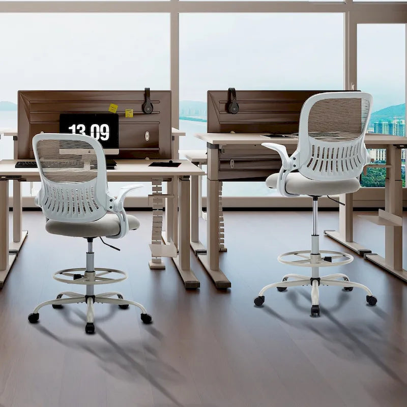 Chaise de bureau ergonomique haute Drafting Tall avec accoudoirs relevables