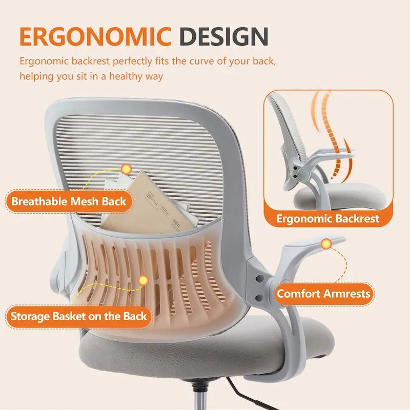 Chaise de bureau ergonomique haute Drafting Tall avec accoudoirs relevables