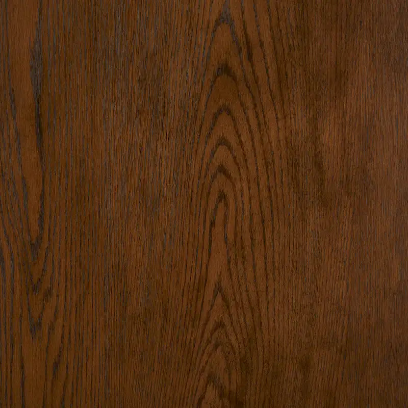 Table à manger ronde en bois avec piètement en X, 6 places, marron foncé